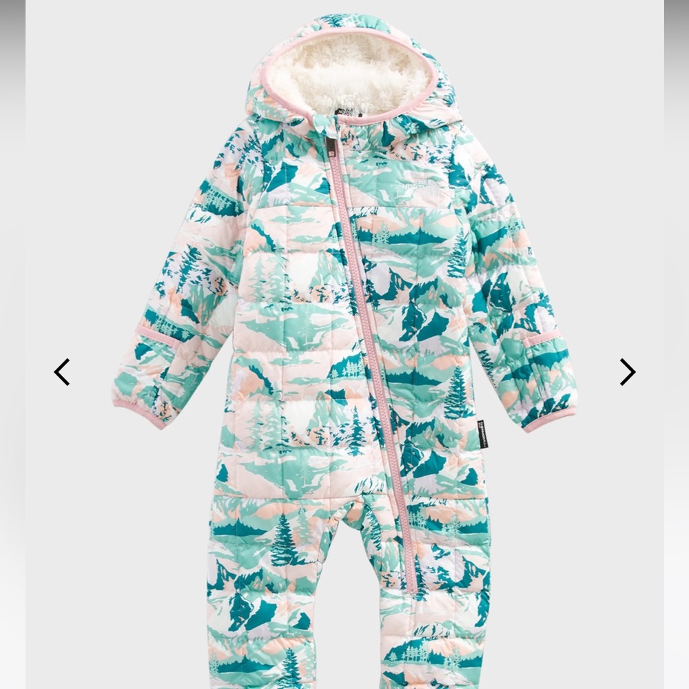 Girl's Thermoball Fleece Lined Printed Coverall, Size 18M